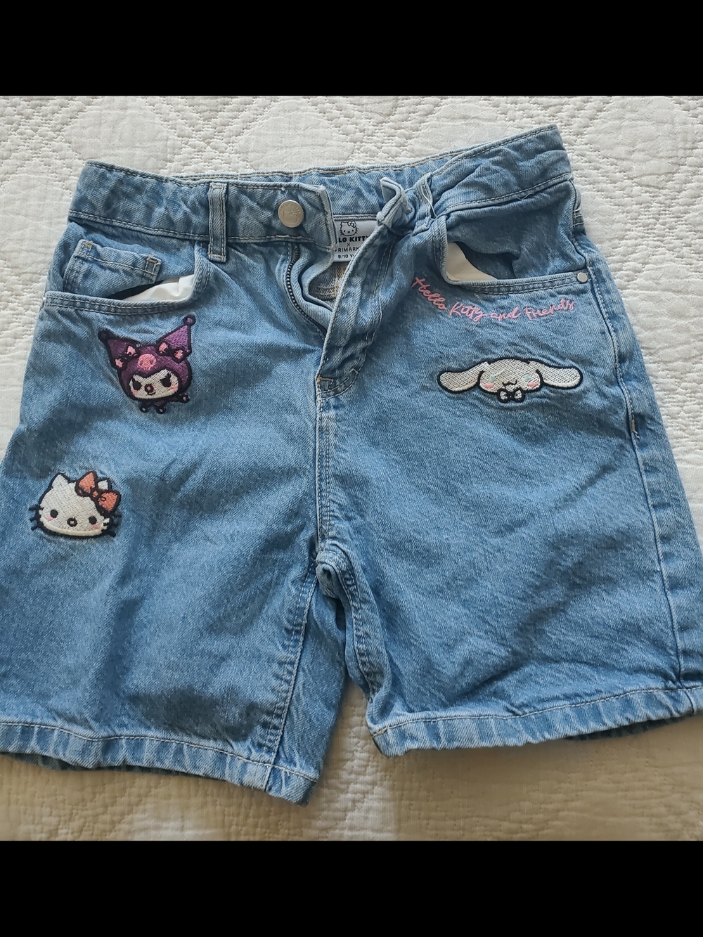 Primark Hello Kitty & Friends Denim Shorts Kuromi & Cinnamoroll Girls